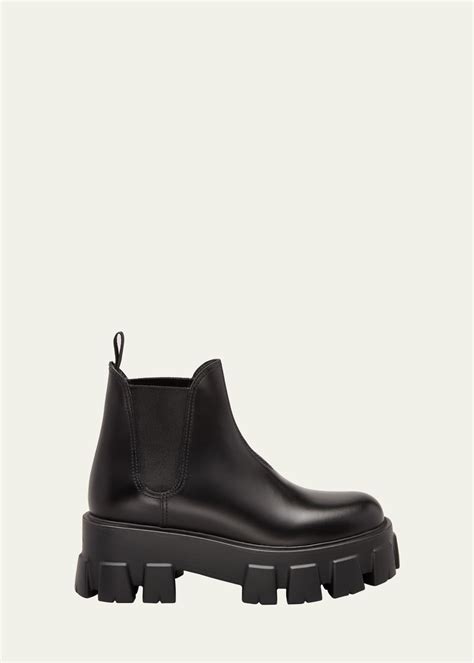 prada monolith lug-sole chelsea boots|prada monolith boots men's.